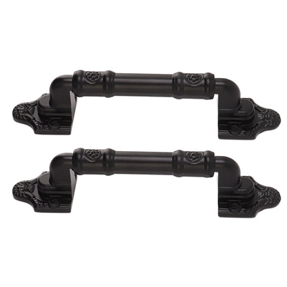 2PCS Door Handle Heavy Duty Smooth Surface Black Flexible Door Levers for Warehouse Door Sliding Door
