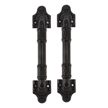 2PCS Door Handle Heavy Duty Smooth Surface Black Flexible Door Levers for Warehouse Door Sliding Door