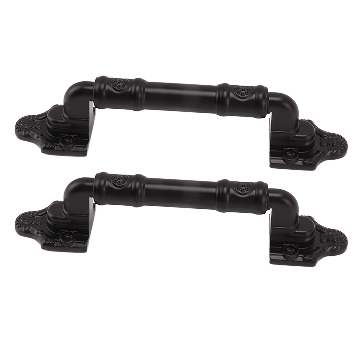 2PCS Door Handle Heavy Duty Smooth Surface Black Flexible Door Levers for Warehouse Door Sliding Door