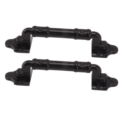 2PCS Door Handle Heavy Duty Smooth Surface Black Flexible Door Levers for Warehouse Door Sliding Door