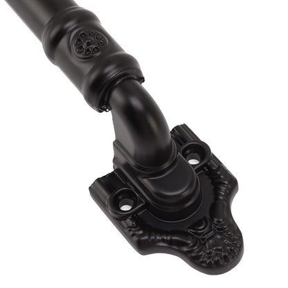 2PCS Door Handle Heavy Duty Smooth Surface Black Flexible Door Levers for Warehouse Door Sliding Door