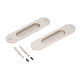 Sliding Door Handles Set Smoothing Surfaces Aluminum Alloy Closet Door Finger Flush Pull