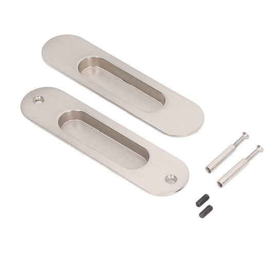 Sliding Door Handles Set Smoothing Surfaces Aluminum Alloy Closet Door Finger Flush Pull