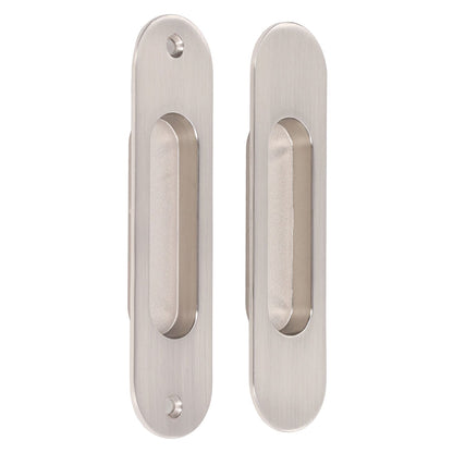 Sliding Door Handles Set Smoothing Surfaces Aluminum Alloy Closet Door Finger Flush Pull