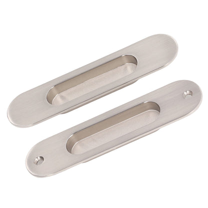 Sliding Door Handles Set Smoothing Surfaces Aluminum Alloy Closet Door Finger Flush Pull