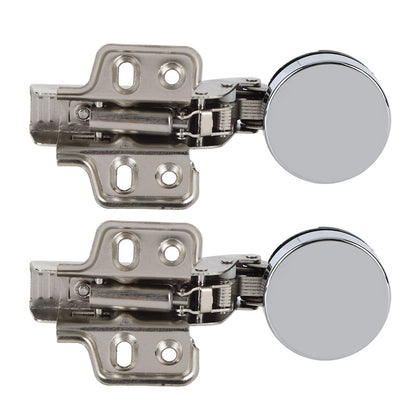 2Set Stainless Steel 201 Cabinet Glass Door Hinge 35 Cup Glass Door Damping Buffer Hinge Large Bend Insert