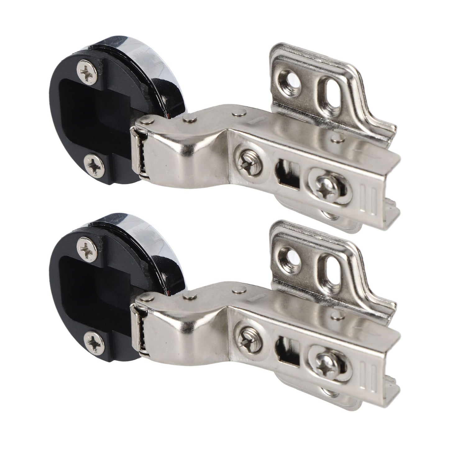 2Set Stainless Steel 201 Cabinet Glass Door Hinge 35 Cup Glass Door Damping Buffer Hinge Large Bend Insert
