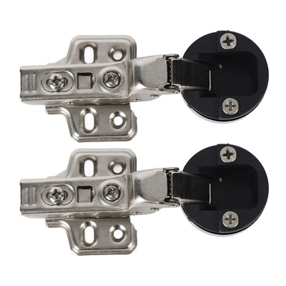 2Set Stainless Steel 201 Cabinet Glass Door Hinge 35 Cup Glass Door Damping Buffer Hinge Large Bend Insert