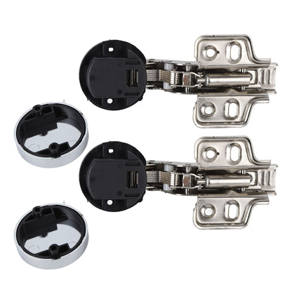 2Set Stainless Steel 201 Cabinet Glass Door Hinge 35 Cup Glass Door Damping Buffer Hinge Large Bend Insert