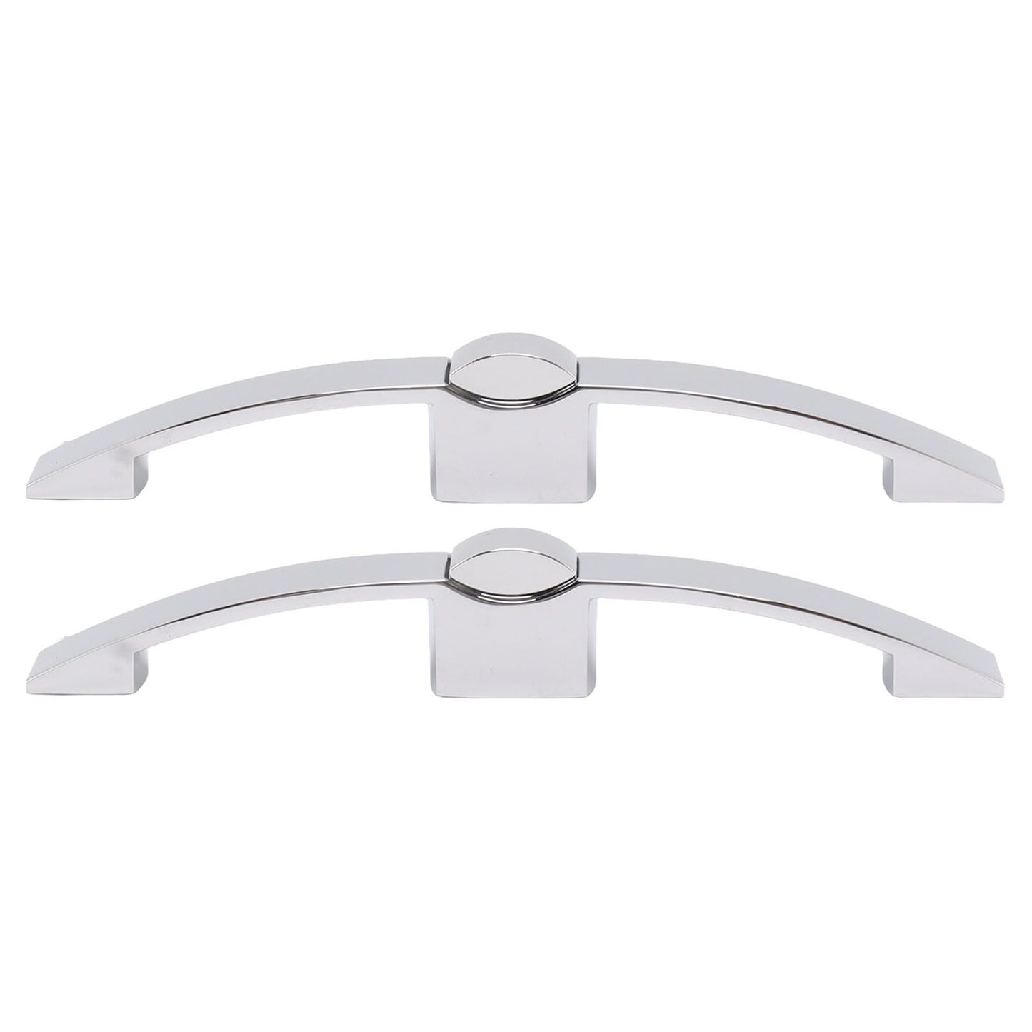 2 Set Push Button Latch Cabinet Lock Cupboard Knob Latch Lock With Handle For RV Motorhome Boat 160mm Hole Spacing (chrome)
