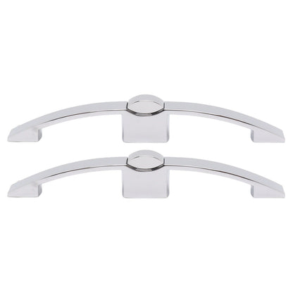 2 Set Push Button Latch Cabinet Lock Cupboard Knob Latch Lock With Handle For RV Motorhome Boat 160mm Hole Spacing (chrome)