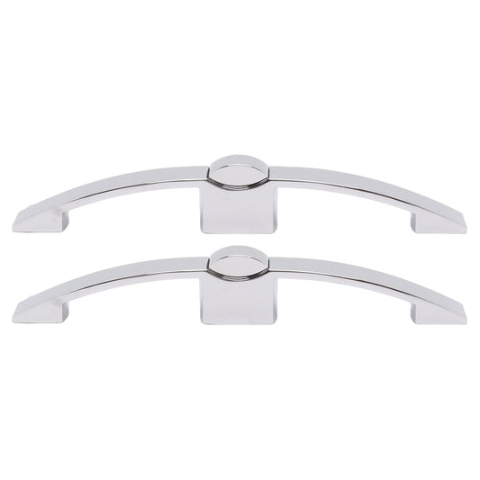 2 Set Push Button Latch Cabinet Lock Cupboard Knob Latch Lock With Handle For RV Motorhome Boat 160mm Hole Spacing (chrome)