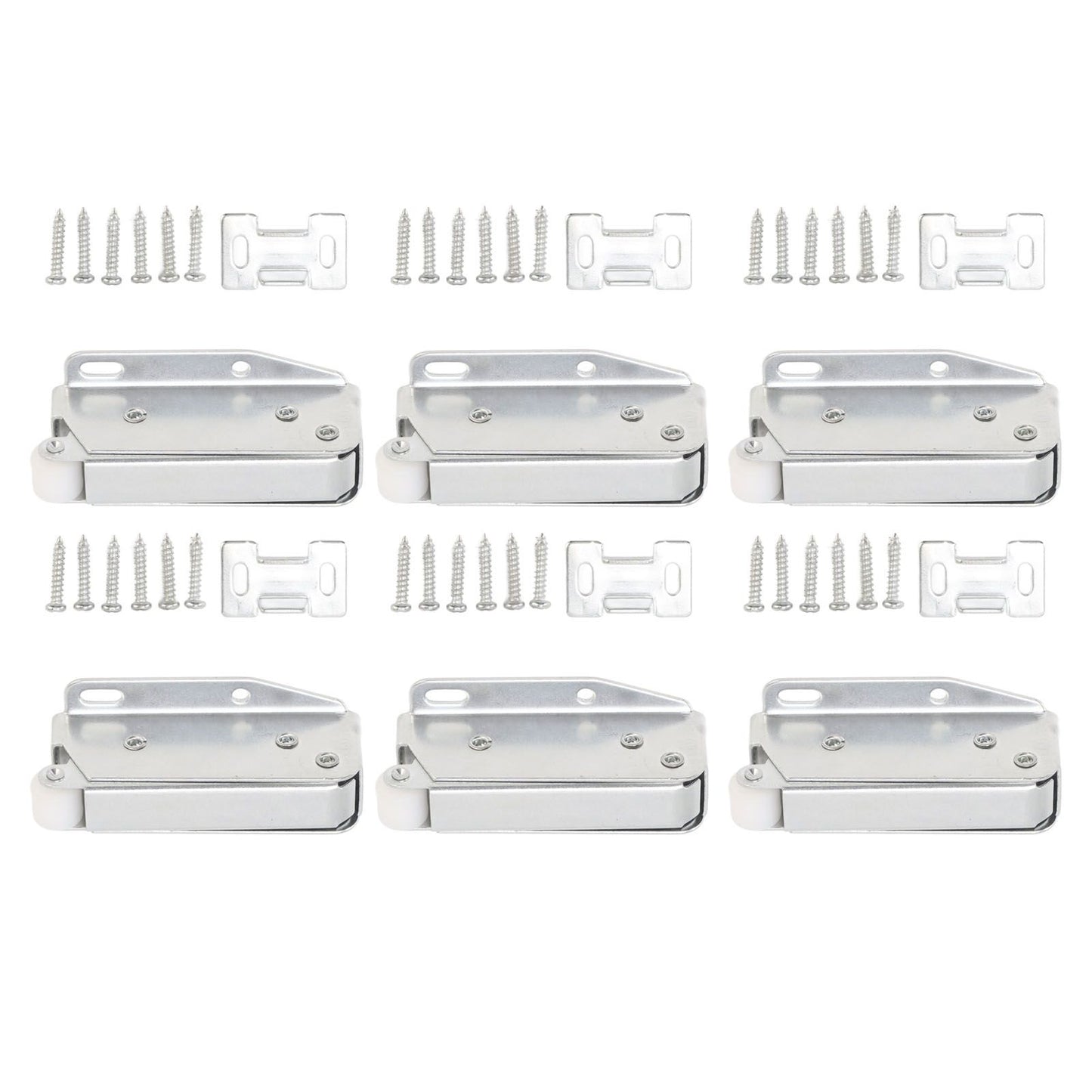 6Pcs Spring Latch Mini Door Push Release Latch Light Weight Push to Open Door Latch for Cabinet Door