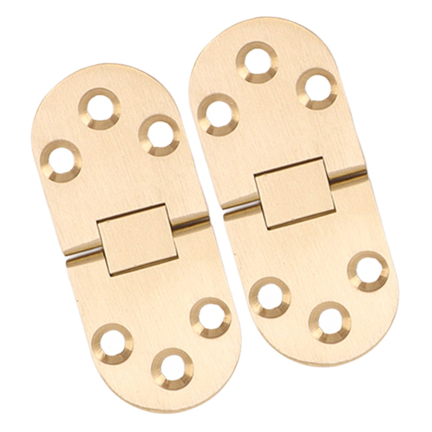 2 Sets Folding Flip Top Hinge Rustproof Round Edge 180 Degree Brass Flap Hinge with Screws for Folding Table Sewing Machine 2.0mm/0.08in