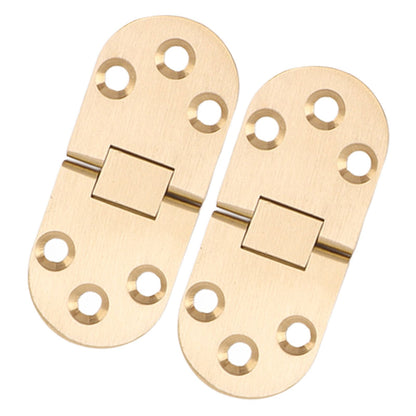 2 Sets Folding Flip Top Hinge Rustproof Round Edge 180 Degree Brass Flap Hinge with Screws for Folding Table Sewing Machine 2.0mm/0.08in