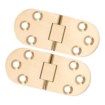 2 Sets Folding Flip Top Hinge Rustproof Round Edge 180 Degree Brass Flap Hinge with Screws for Folding Table Sewing Machine 2.0mm/0.08in