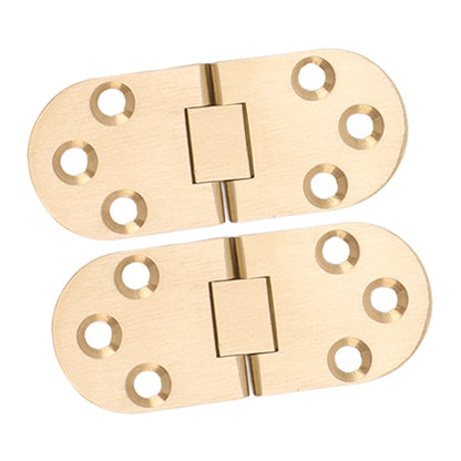 2 Sets Folding Flip Top Hinge Rustproof Round Edge 180 Degree Brass Flap Hinge with Screws for Folding Table Sewing Machine 2.0mm/0.08in