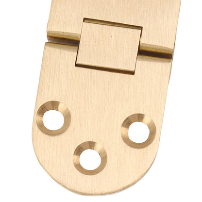 2 Sets Folding Flip Top Hinge Rustproof Round Edge 180 Degree Brass Flap Hinge with Screws for Folding Table Sewing Machine 2.0mm/0.08in