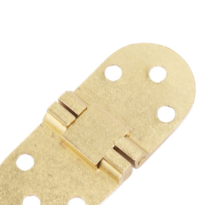 2 Sets Folding Flip Top Hinge Rustproof Round Edge 180 Degree Brass Flap Hinge with Screws for Folding Table Sewing Machine 2.5mm/0.10in
