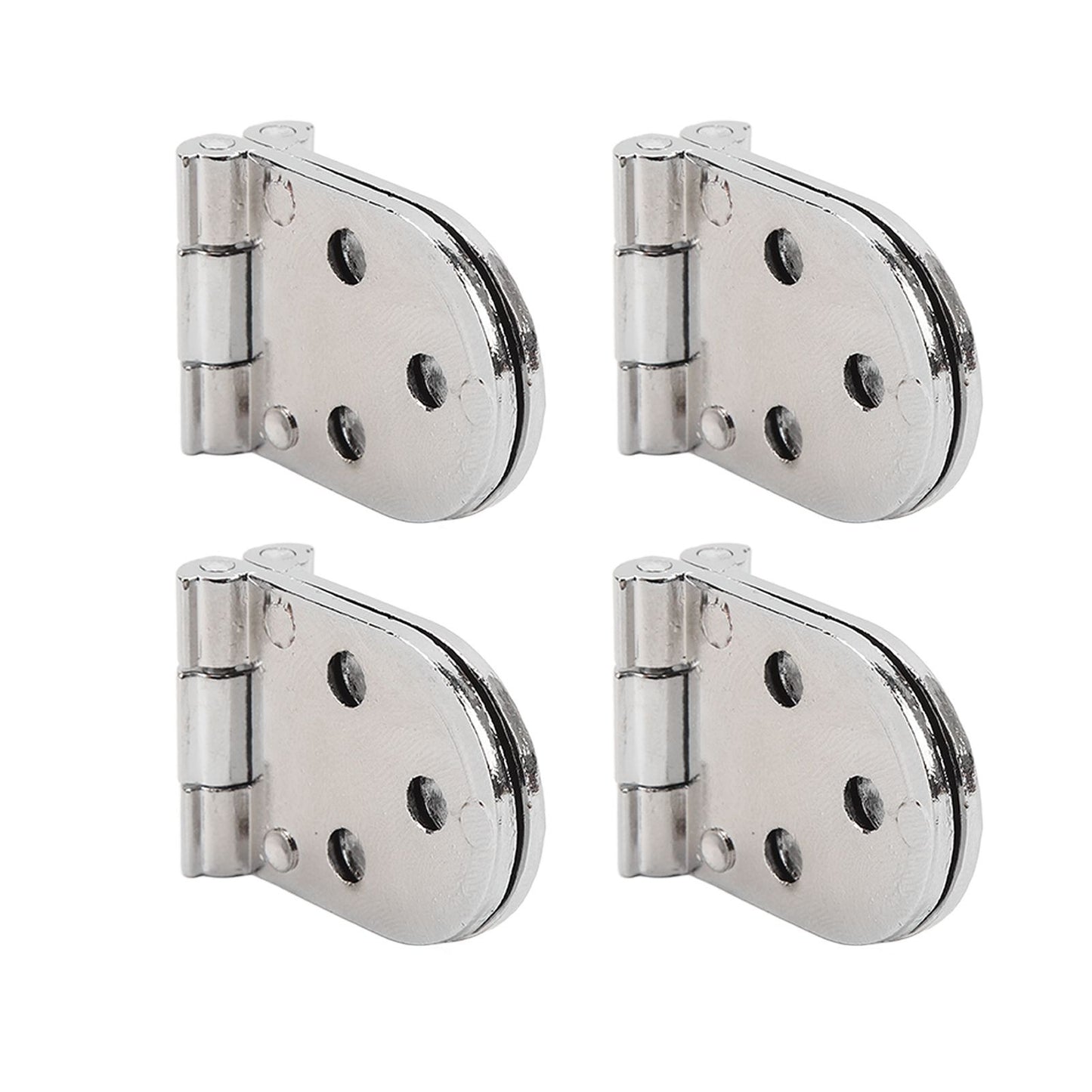4 Sets 180 Degree Flap Hinge 0.09in Thickness Metal Folding Flip Top Hinge for Folding Table Sewing Machine Bright Chrome