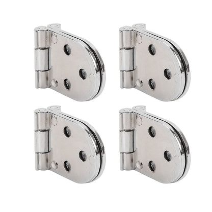 4 Sets 180 Degree Flap Hinge 0.09in Thickness Metal Folding Flip Top Hinge for Folding Table Sewing Machine Bright Chrome