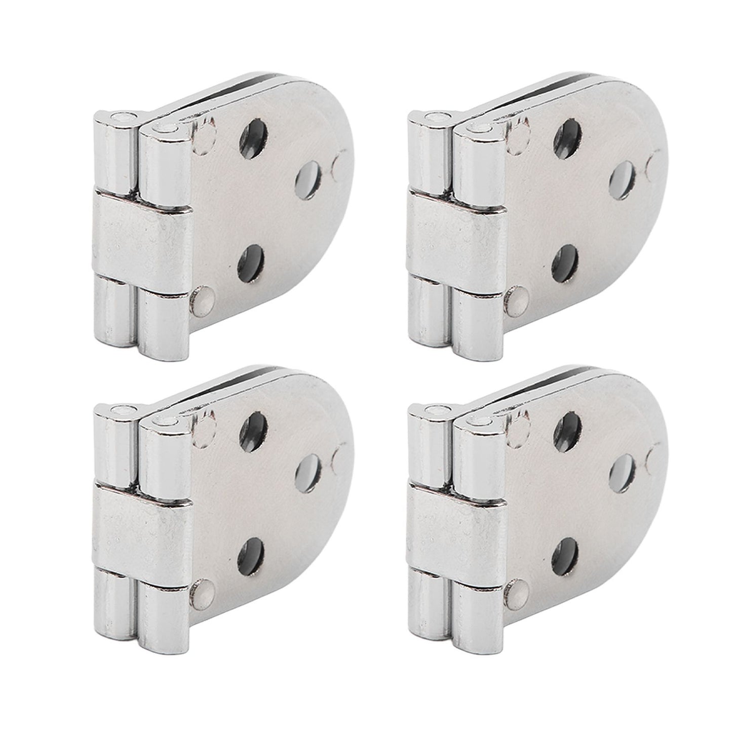 4 Sets 180 Degree Flap Hinge 0.09in Thickness Metal Folding Flip Top Hinge for Folding Table Sewing Machine Bright Chrome