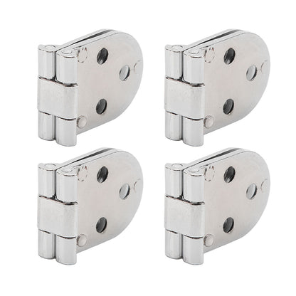 4 Sets 180 Degree Flap Hinge 0.09in Thickness Metal Folding Flip Top Hinge for Folding Table Sewing Machine Bright Chrome