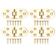 4 Sets 180 Degree Flap Hinge 0.09in Thickness Metal Folding Flip Top Hinge for Folding Table Sewing Machine Bright Gold
