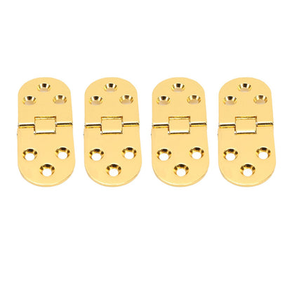 4 Sets 180 Degree Flap Hinge 0.09in Thickness Metal Folding Flip Top Hinge for Folding Table Sewing Machine Bright Gold