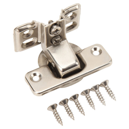 4PCS Cabinet Hinge with 4 Hole Base Cold Rolled Steel Short Arm Cupboard Hinge for Kitchen Bedroom
