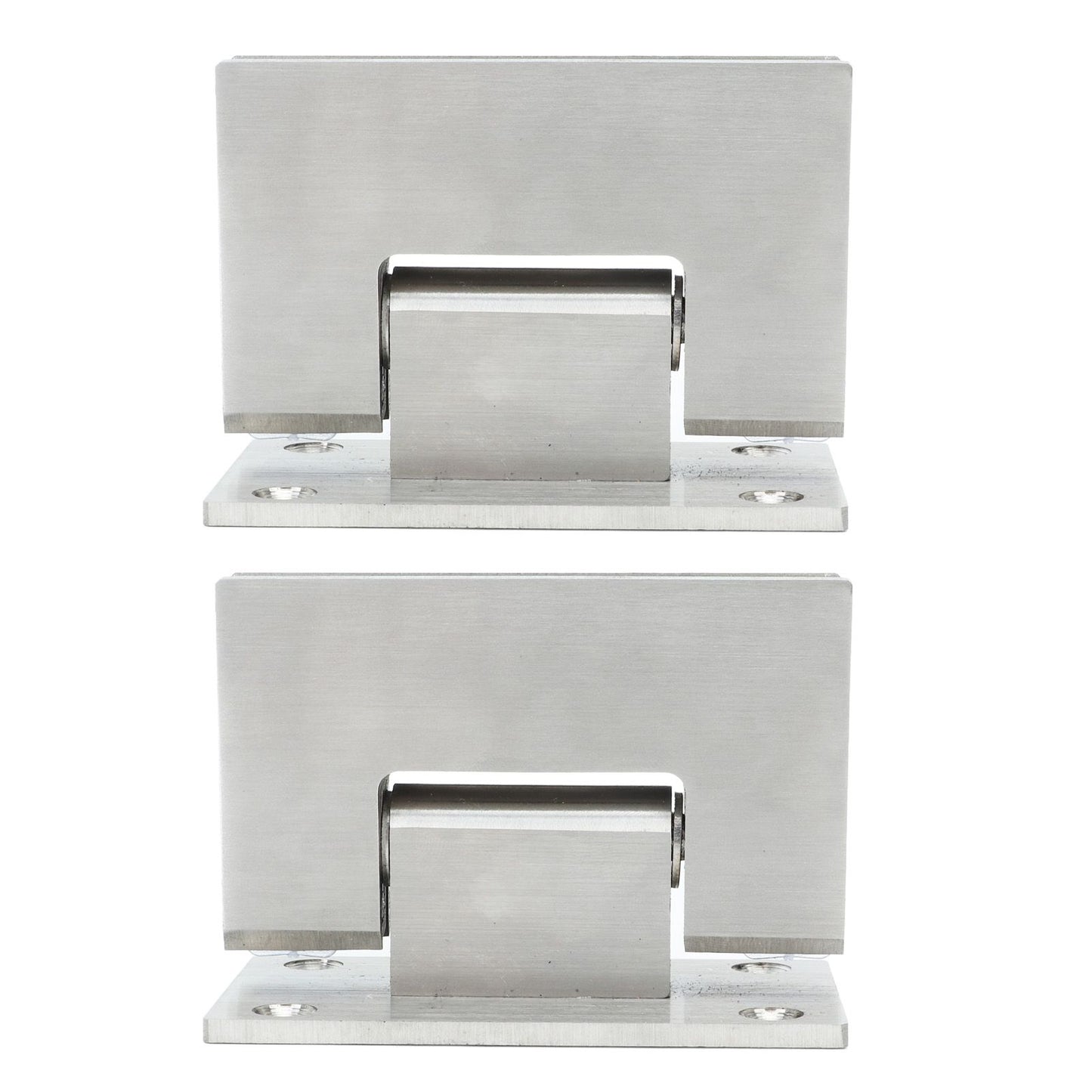 2Pcs Glass Door Hinge Heavy Duty Glass Door 90 Degree Hinges Durable Stainless Steel Bathroom Gate Clamp for Bathroom Toilet