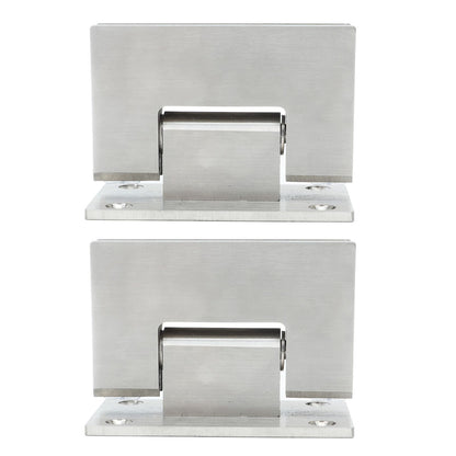 2Pcs Glass Door Hinge Heavy Duty Glass Door 90 Degree Hinges Durable Stainless Steel Bathroom Gate Clamp for Bathroom Toilet