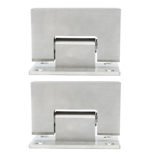 2Pcs Glass Door Hinge Heavy Duty Glass Door 90 Degree Hinges Durable Stainless Steel Bathroom Gate Clamp for Bathroom Toilet
