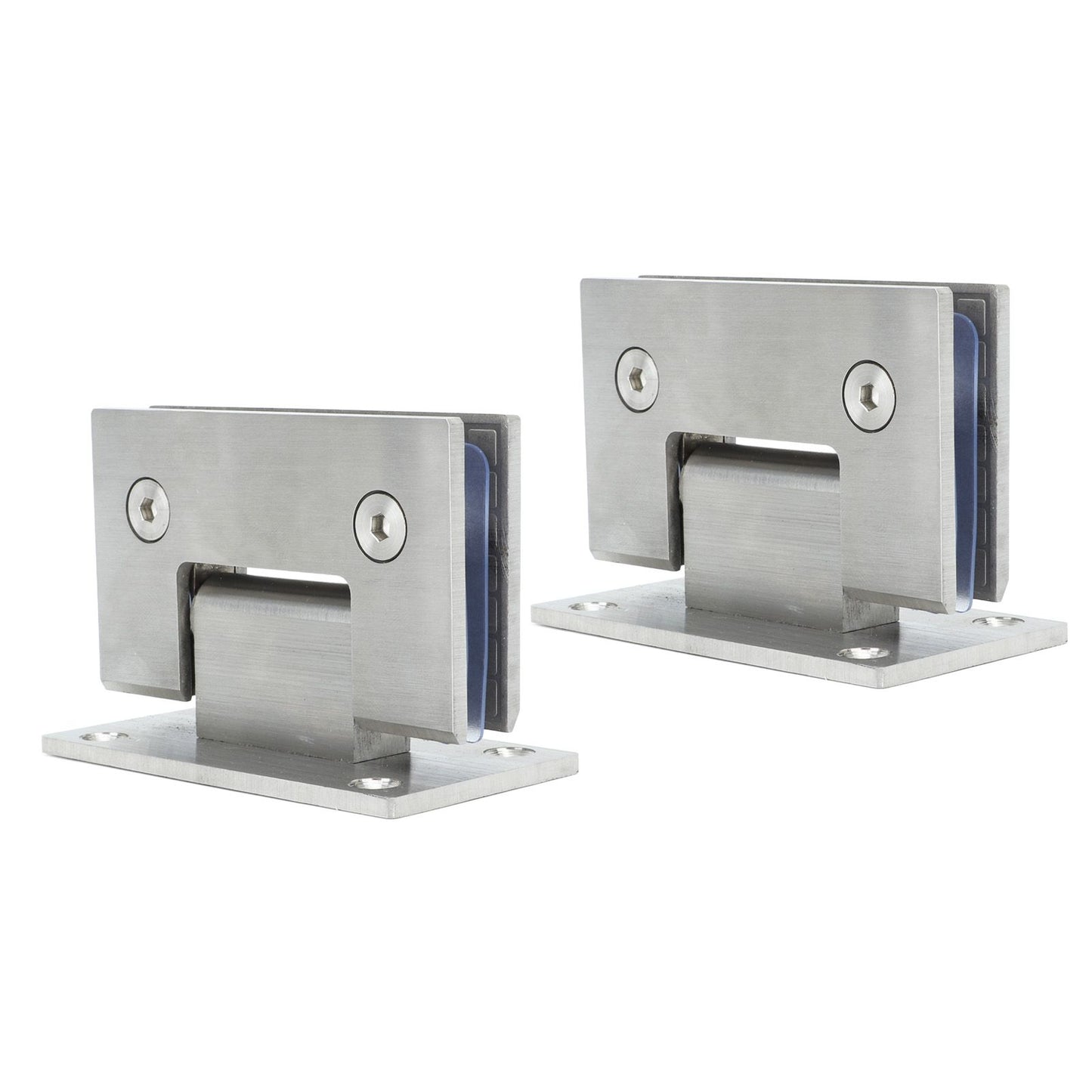 2Pcs Glass Door Hinge Heavy Duty Glass Door 90 Degree Hinges Durable Stainless Steel Bathroom Gate Clamp for Bathroom Toilet