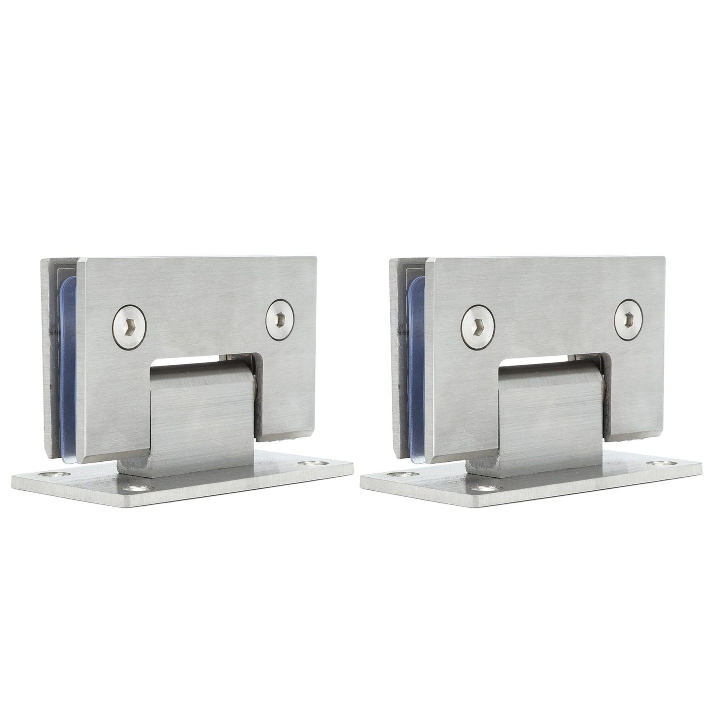 2Pcs Glass Door Hinge Heavy Duty Glass Door 90 Degree Hinges Durable Stainless Steel Bathroom Gate Clamp for Bathroom Toilet