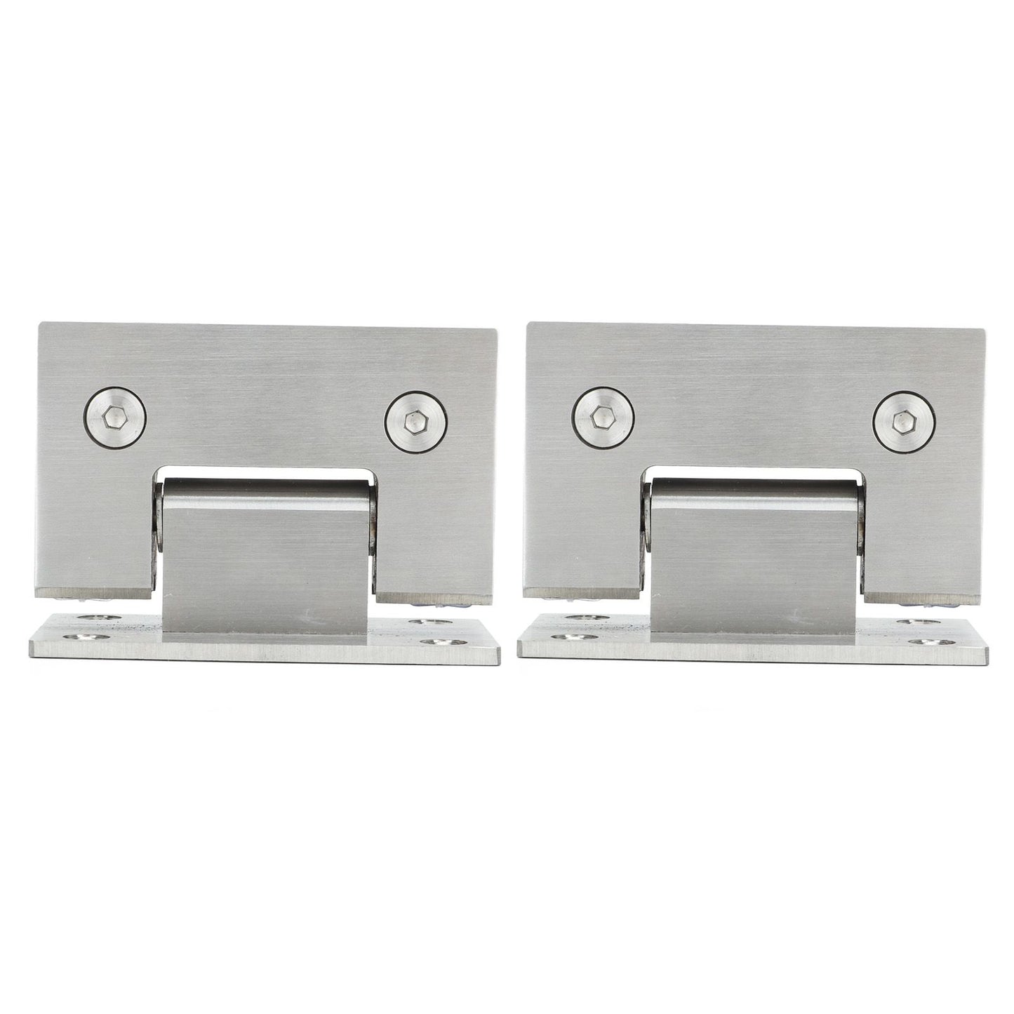 2Pcs Glass Door Hinge Heavy Duty Glass Door 90 Degree Hinges Durable Stainless Steel Bathroom Gate Clamp for Bathroom Toilet