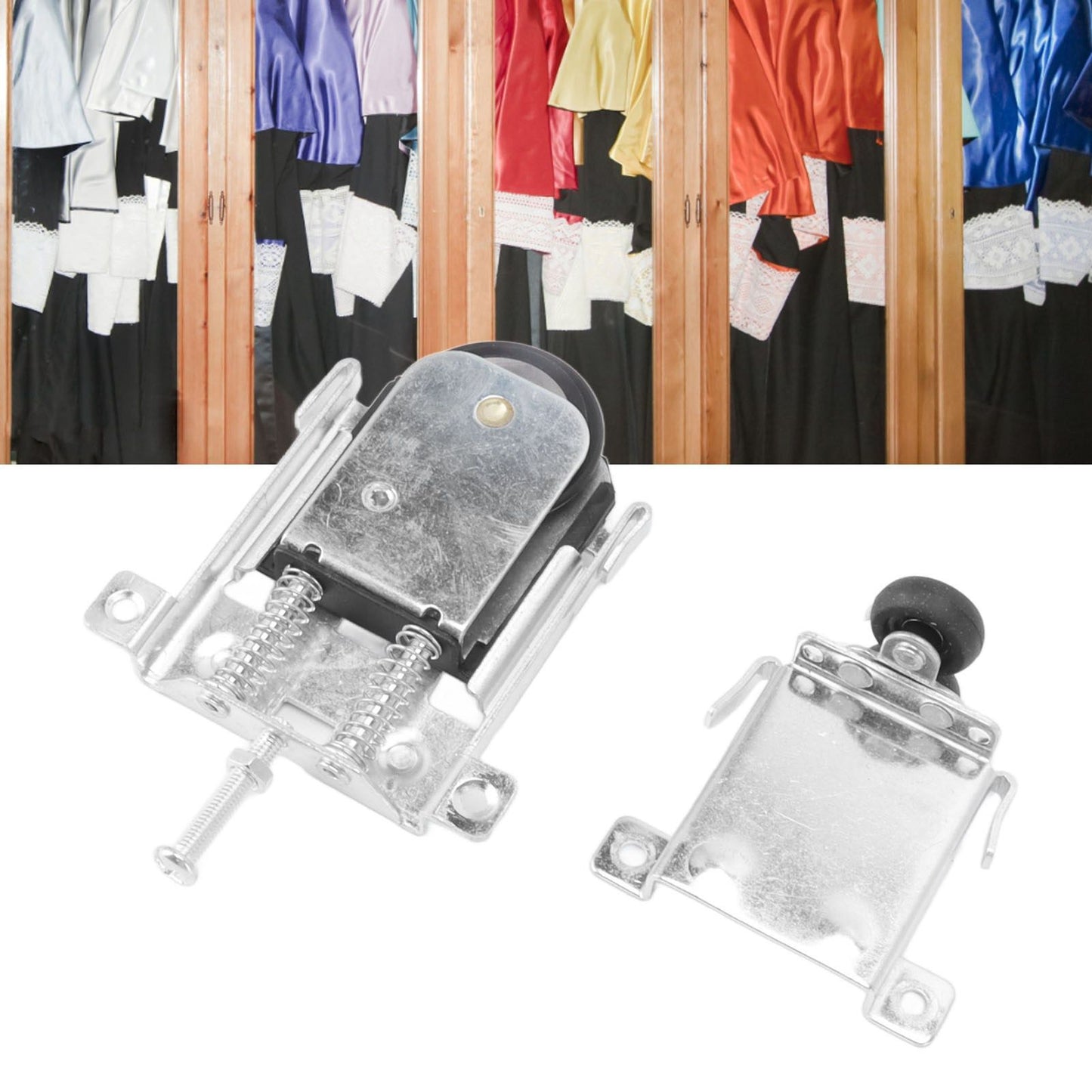 Wardrobe Pulley Furniture Roller Wheels Anti Derailment Cam Door Shifter Pulley for Closet Doors Cabinet Doors Small