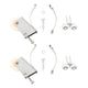 2Set Cabinet Sliding Door Window Roller Pulley Stainless Steel Sliding Door Window Roller Pulley Including Upper Wheel Waterproof Copper Core Concave Wheel