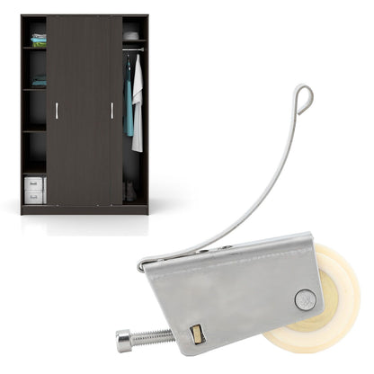2Set Cabinet Sliding Door Window Roller Pulley Stainless Steel Sliding Door Window Roller Pulley Including Upper Wheel Waterproof Copper Core Cam Wheel
