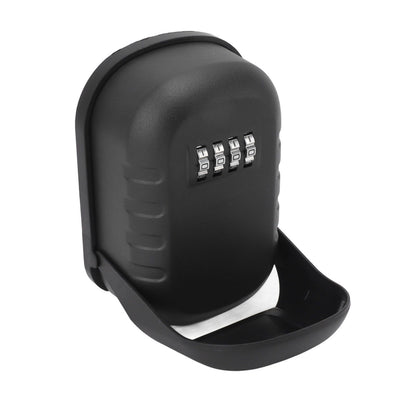 Key Lock Box Safe Security Wall Mounted Waterproof Password Combination Lock Storage Box for House Key Matte Black
