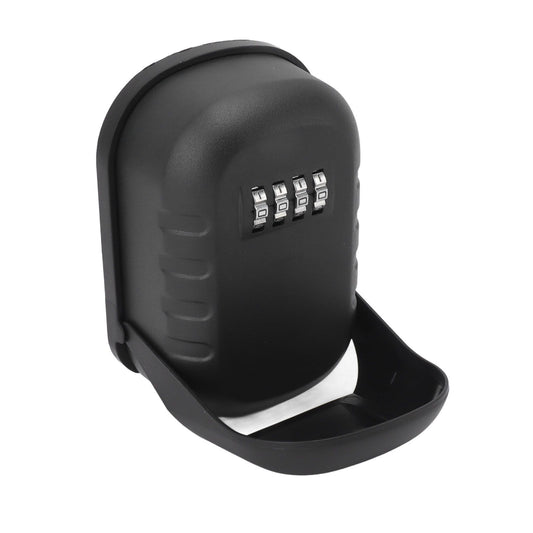 Key Lock Box Safe Security Wall Mounted Waterproof Password Combination Lock Storage Box for House Key Matte Black