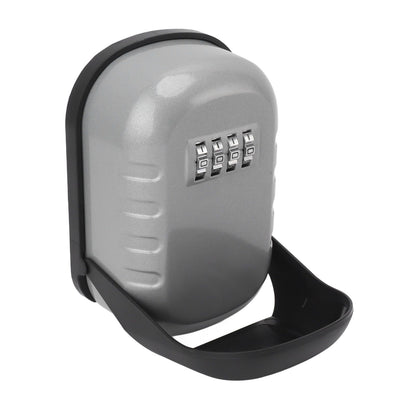 Key Lock Box Safe Security Wall Mounted Waterproof Password Combination Lock Storage Box for House Key Flash Silver