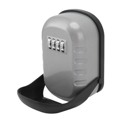 Key Lock Box Safe Security Wall Mounted Waterproof Password Combination Lock Storage Box for House Key Flash Silver