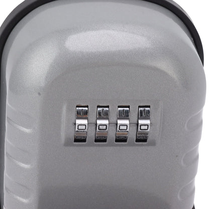 Key Lock Box Safe Security Wall Mounted Waterproof Password Combination Lock Storage Box for House Key Flash Silver