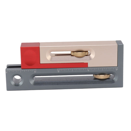 JF06 Table Saw Slot Adjuster Mortise and Tenon Tool Woodworking Movable Measuring Block