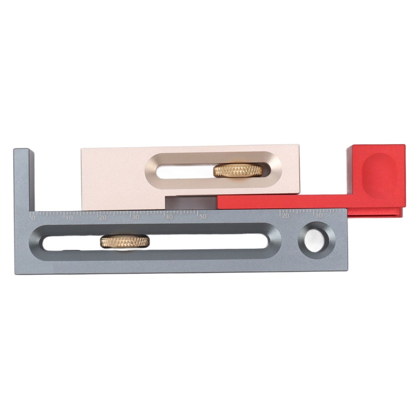 JF06 Table Saw Slot Adjuster Mortise and Tenon Tool Woodworking Movable Measuring Block