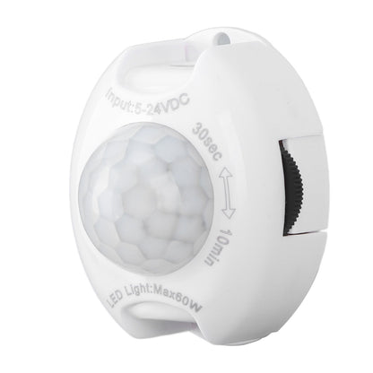 DC Plug Human Body Induction Switch Infrared Adjustable LED Light Strip Detector Switch 5‑24V 60W