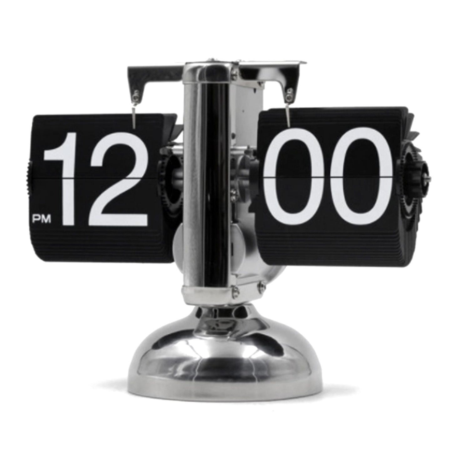 Digital Flip Down Clock Retro Minimalist Single Foot Mechanical Auto Flip Clock Desk Clock for Home Livingroom Black