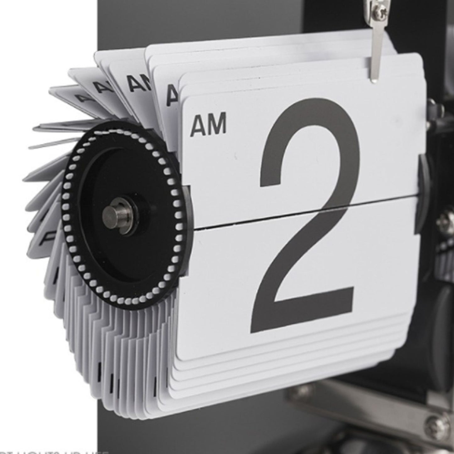 Digital Flip Down Clock Retro Minimalist Single Foot Mechanical Auto Flip Clock Desk Clock for Home Livingroom White