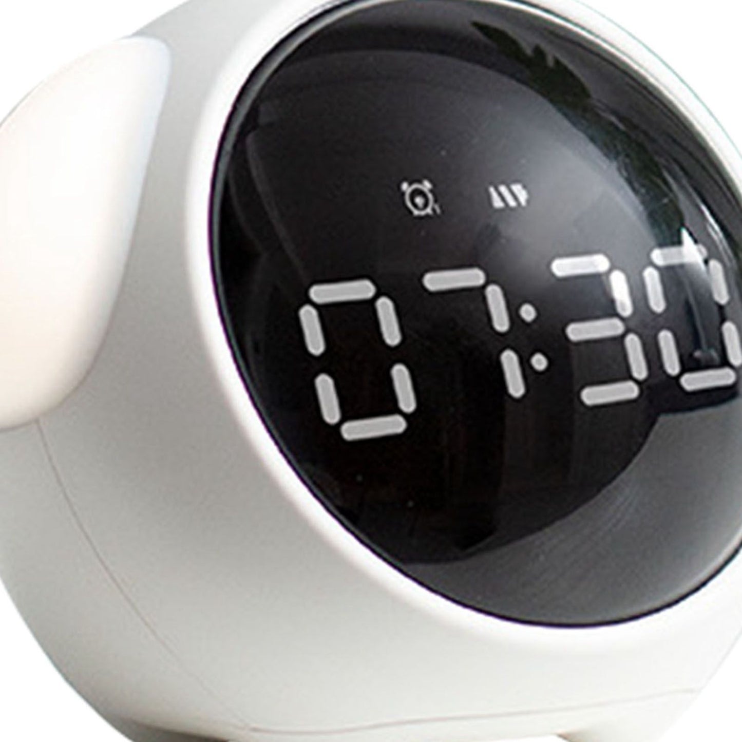 Expression Clock Cute Dog Shape Multifunctional LED Digital Alarm Clock Voice Activated Night Light White